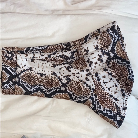 Nasty Gal Flip It Snake Skirt Brown - Picture 5 of 7
